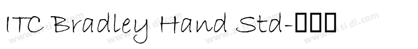 ITC Bradley Hand Std字体转换